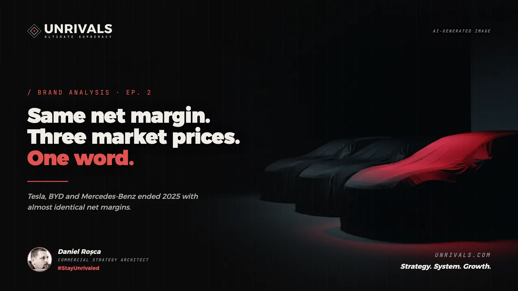 Tesla, BYD and Mercedes-Benz: the same net margin in 2025, three stock-market prices, one word