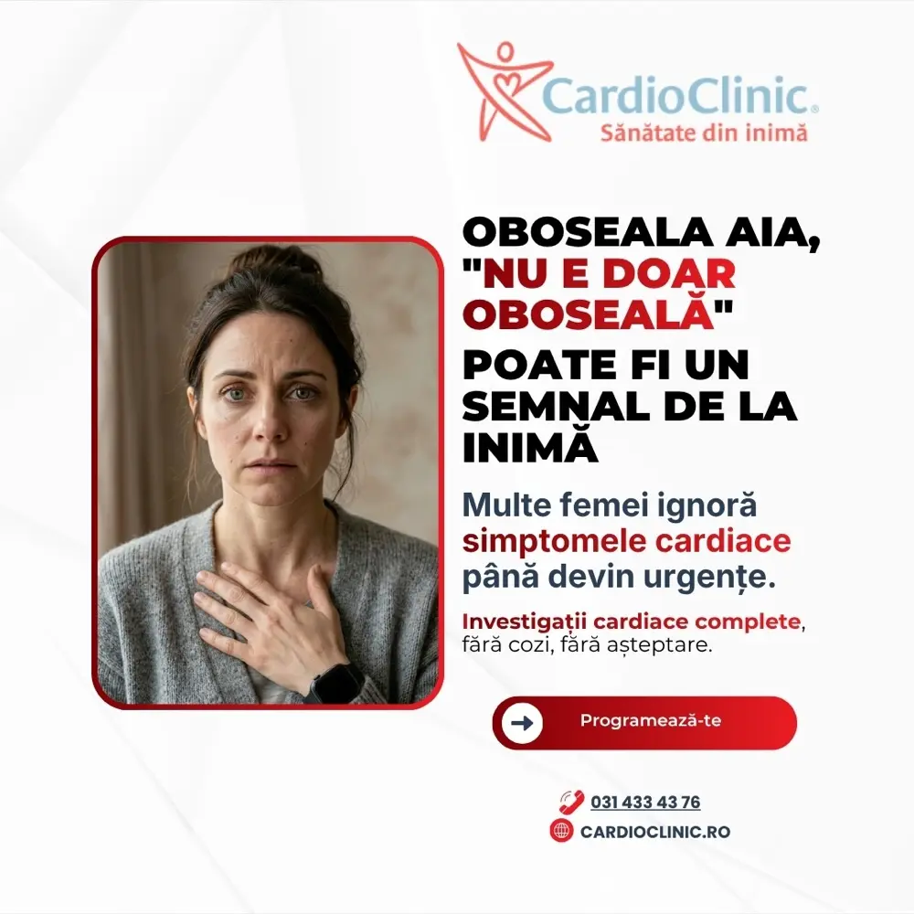 Cardio Clinic ad, Elena avatar: &ldquo;That tiredness that's &lsquo;not just tiredness&rsquo; could be a signal from your heart.&rdquo;