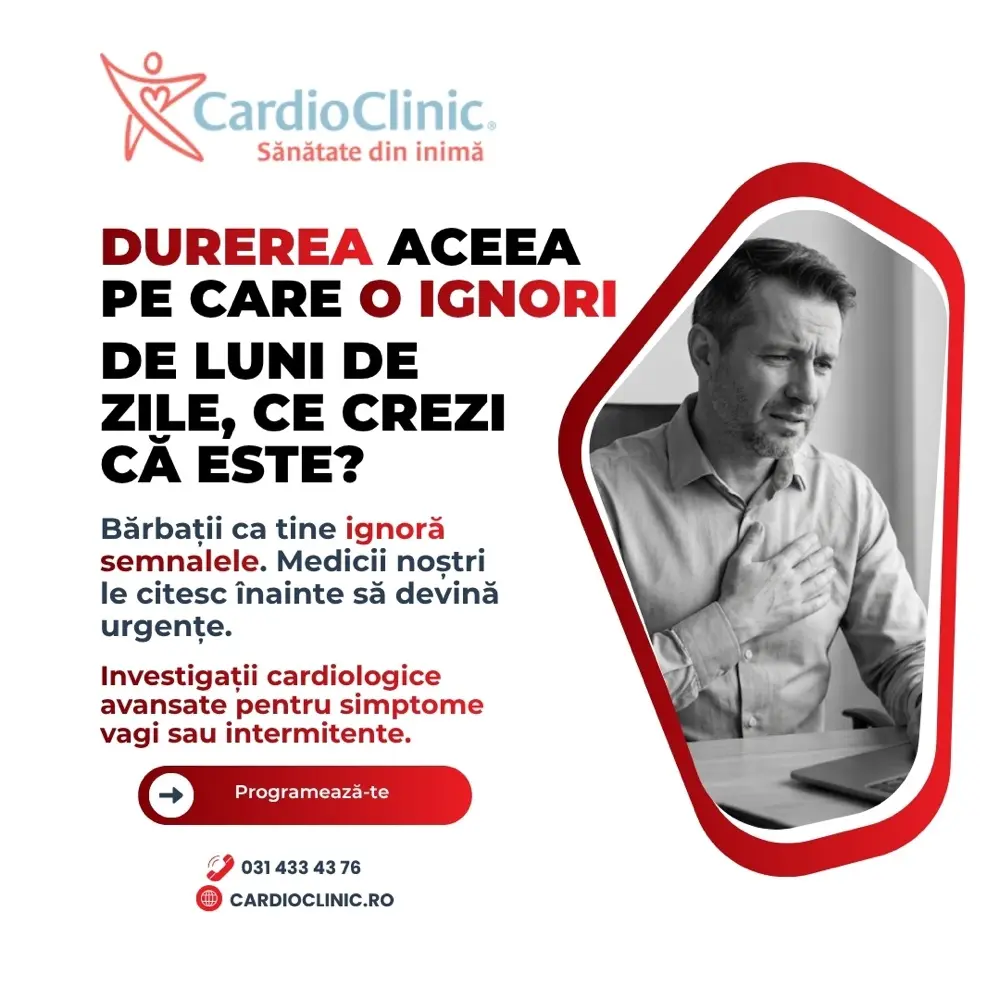 Cardio Clinic ad, Radu avatar: &ldquo;That pain you've been ignoring for months — what do you think it is?&rdquo;
